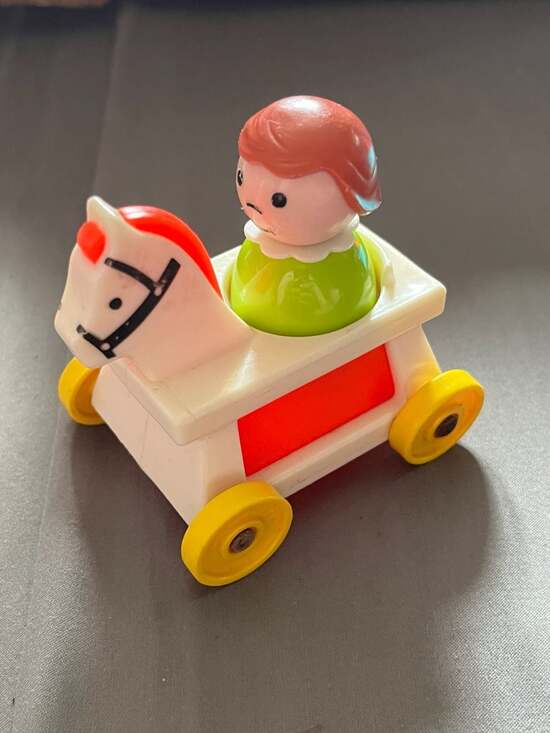 Fisher-Price Other - VTG Fisher Price Little People boy and rocking horse